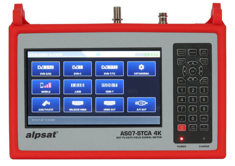 Miernik sygnału TV/SAT Alpsat AS07STCA-4K — wynajem TechnikRent