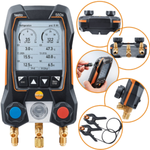 Elektroniczna oprawa zaworowa Testo 550s Basic z sondami przewodowymi — wynajem TechnikRent