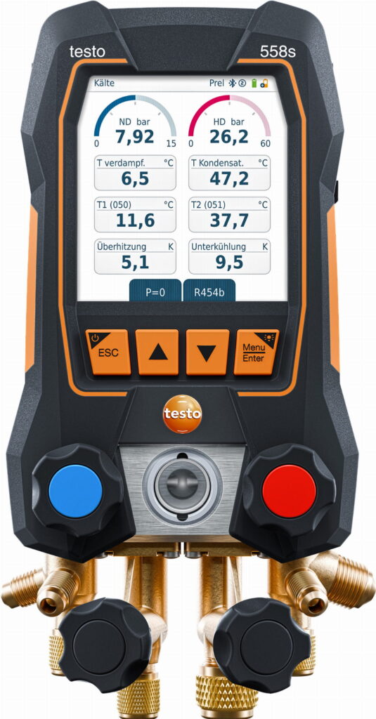 Elektroniczna oprawa zaworowa Testo 558s dotykowy ekran, wersja solo bez walizki