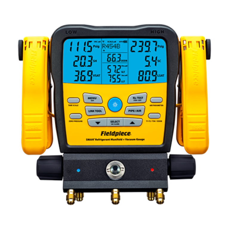 Oprawa zaworowa z wbudowanym wakuometrem SM382V Fieldpiece — wynajem TechnikRent
