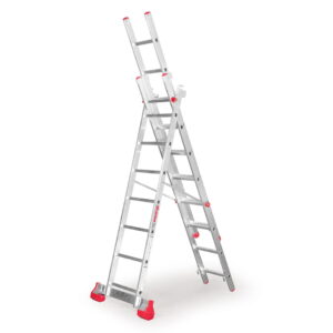 ST450/3N drabina aluminiowa 3×15 FARAONE 12 m profesjonalna – drabiny wielofunkcyjne — wynajem TechnikRent.pl