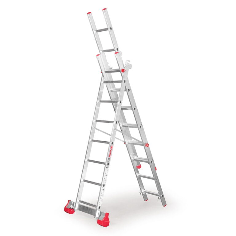 ST450/3N drabina aluminiowa 3x15 FARAONE 12 m profesjonalna - drabiny wielofunkcyjne — wynajem TechnikRent